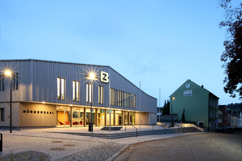 Eingangsperspektive, Kulturhalle Bürgersaal Zschopau